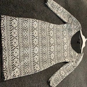 Dress white and black